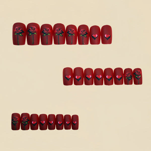 12 Sizes-24 Pcs Press On Nails Y1661
