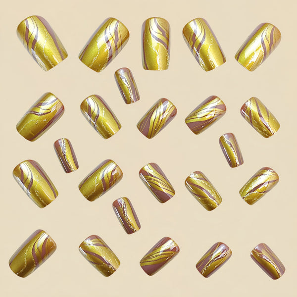 12 Sizes-24 Pcs Press On Nails Y982