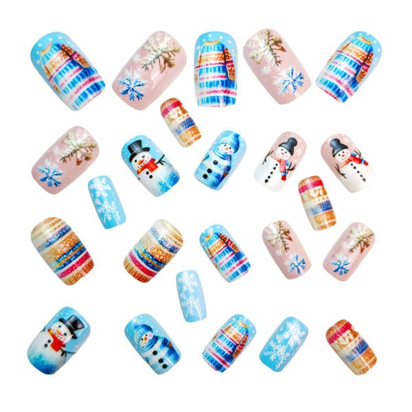 12 Sizes-24 Pcs Press On Nails Y1286