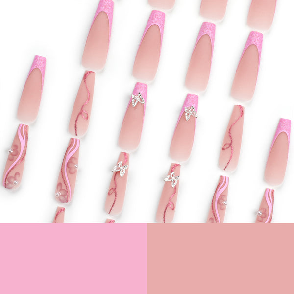 12 Sizes-24 Pcs Press On Nails JP2759