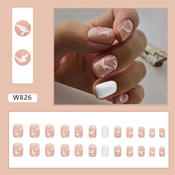 12 Sizes-24 Pcs Press On Nails W826
