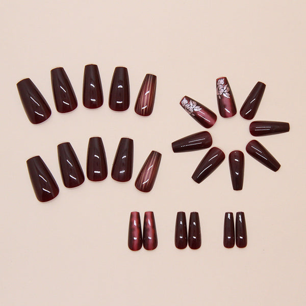 12 Sizes-24 Pcs Press On Nails W1826