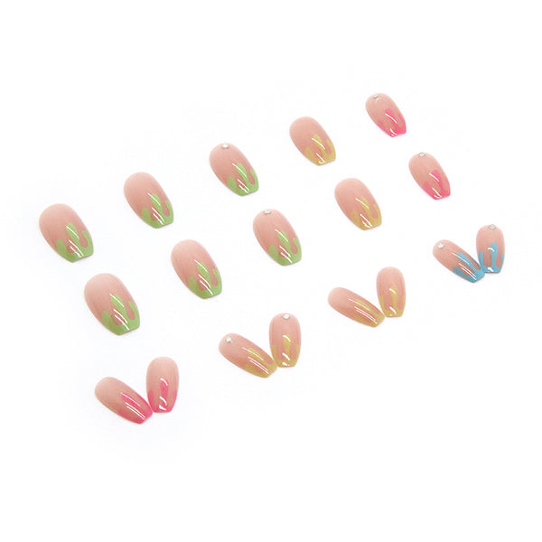 12 Sizes-24 Pcs Press On Nails Z383