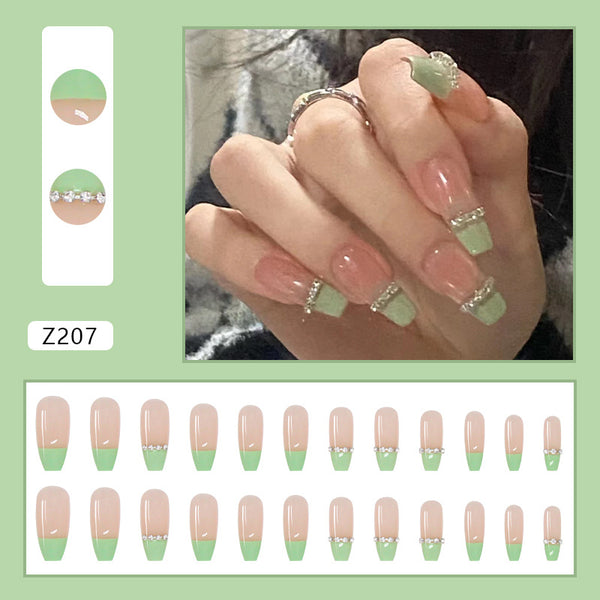 12 Sizes-24 Pcs Press On Nails Z207