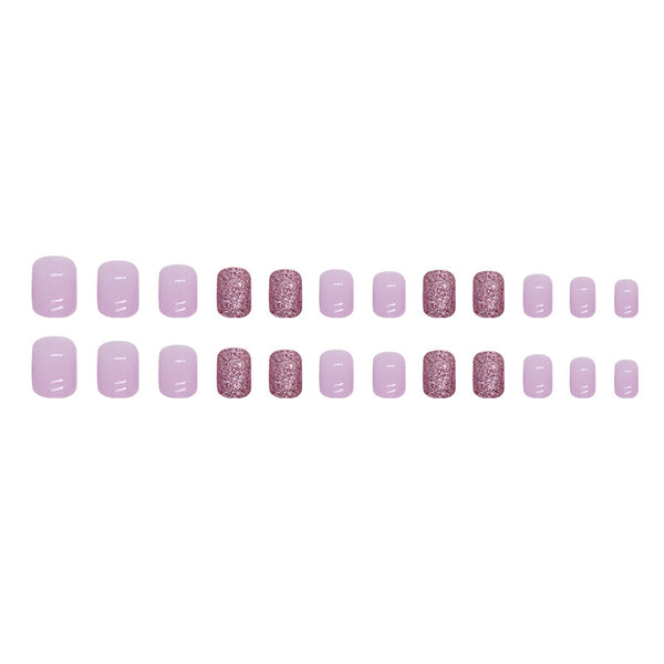 12 Sizes-24 Pcs Press On Nails W1295