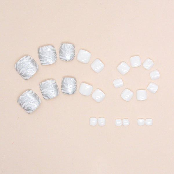 12 Sizes-24 Pcs Press On Nails F122