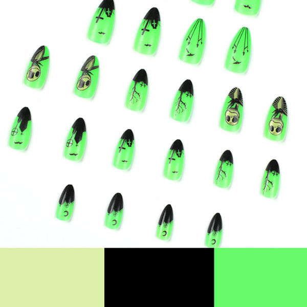 12 Sizes-24 Pcs Press On Nails JP1264