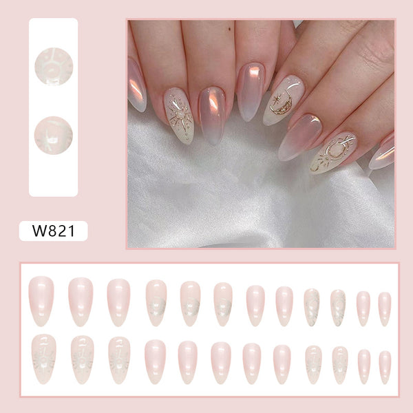 12 Sizes-24 Pcs Press On Nails W821