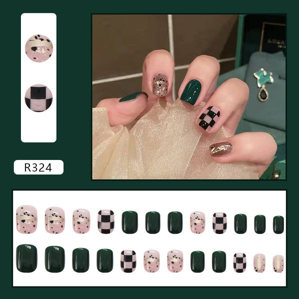 12 Sizes-24 Pcs Press On Nails R324