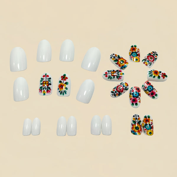12 Sizes-24 Pcs Press On Nails Y1545
