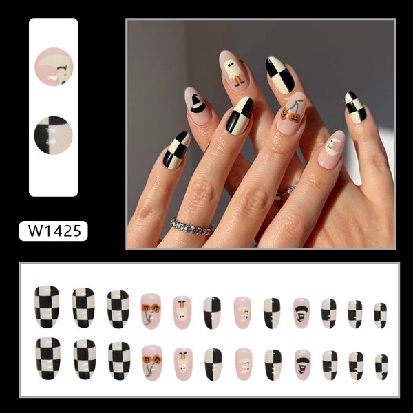 12 Sizes-24 Pcs Press On Nails W1425