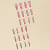 12 Sizes-24 Pcs Press On Nails D011