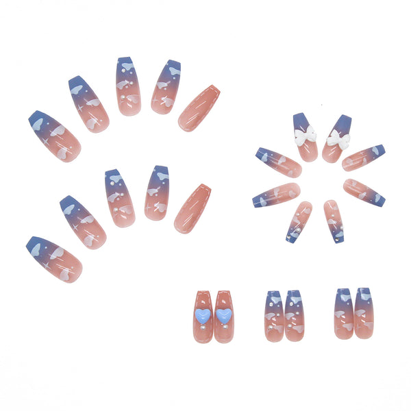 12 Sizes-24 Pcs Press On Nails Z144