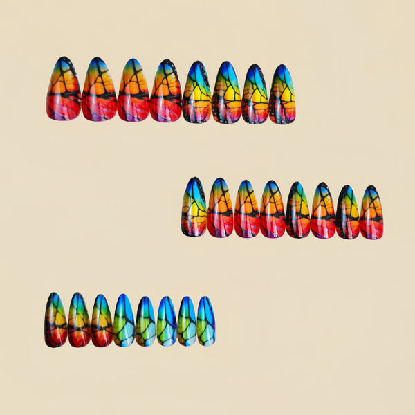 12 Sizes-24 Pcs Press On Nails Y1648