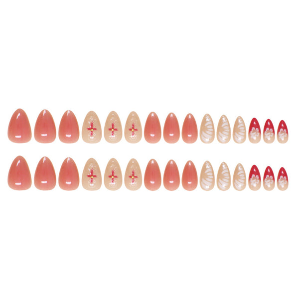 12 Sizes-24 Pcs Press On Nails Z935