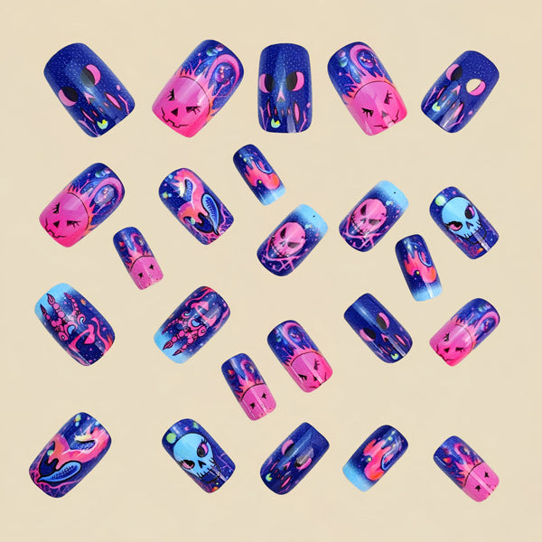 12 Sizes-24 Pcs Press On Nails Y1088
