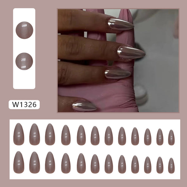 12 Sizes-24 Pcs Press On Nails W1326