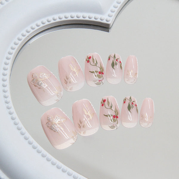 12 Sizes-24 Pcs Press On Nails R841