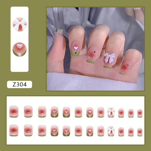 12 Sizes-24 Pcs Press On Nails Z304