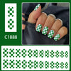 12 Sizes-24 Pcs Press On Nails C1888