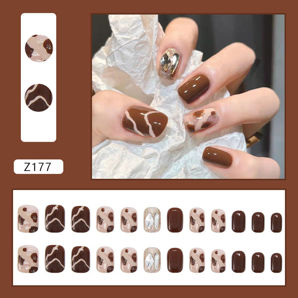 12 Sizes-24 Pcs Press On Nails Z162