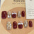 12 Sizes-24 Pcs Press On Nails Z538