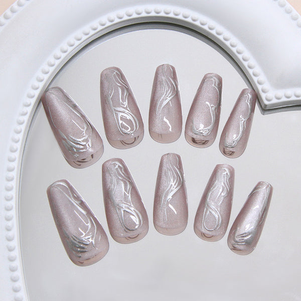 12 Sizes-24 Pcs Press On Nails W1963