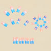 12 Sizes-24 Pcs Press On Nails Y1074