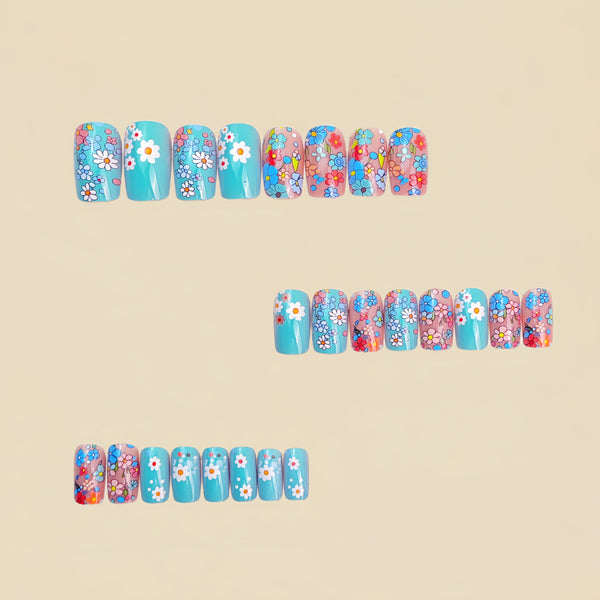 12 Sizes-24 Pcs Press On Nails Y1028