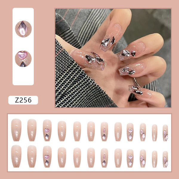 12 Sizes-24 Pcs Press On Nails Z243
