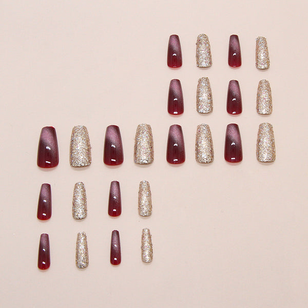 12 Sizes-24 Pcs Press On Nails W1873