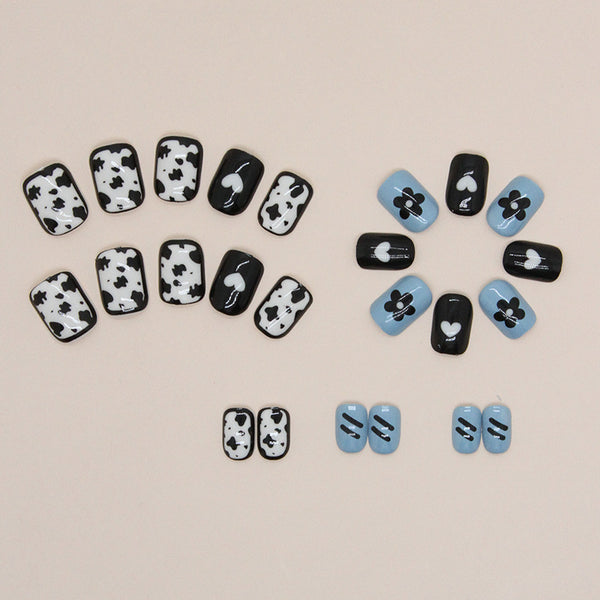 12 Sizes-24 Pcs Press On Nails R778