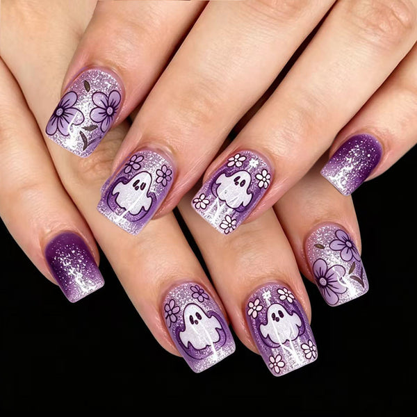 12 Sizes-24 Pcs Press On Nails C2040