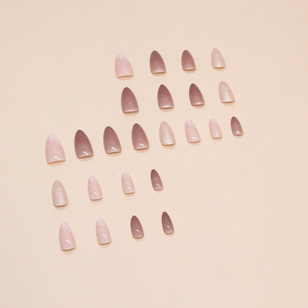 12 Sizes-24 Pcs Press On Nails W1511