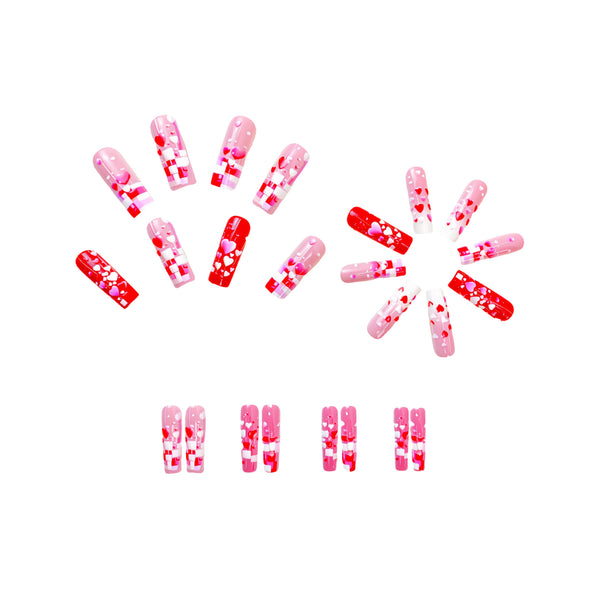 12 Sizes-24 Pcs Press On Nails Y476