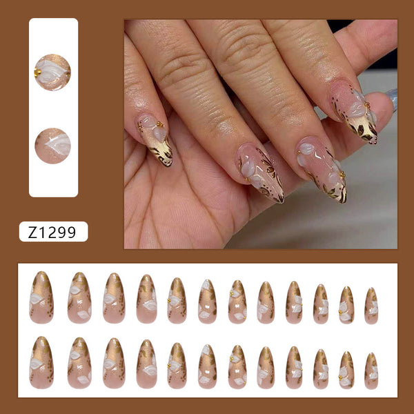 12 Sizes-24 Pcs Press On Nails Z1299