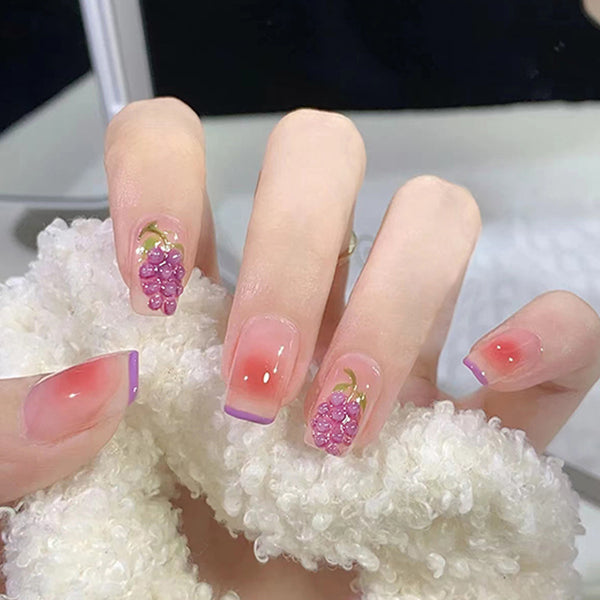 12 Sizes-24 Pcs Press On Nails Z374