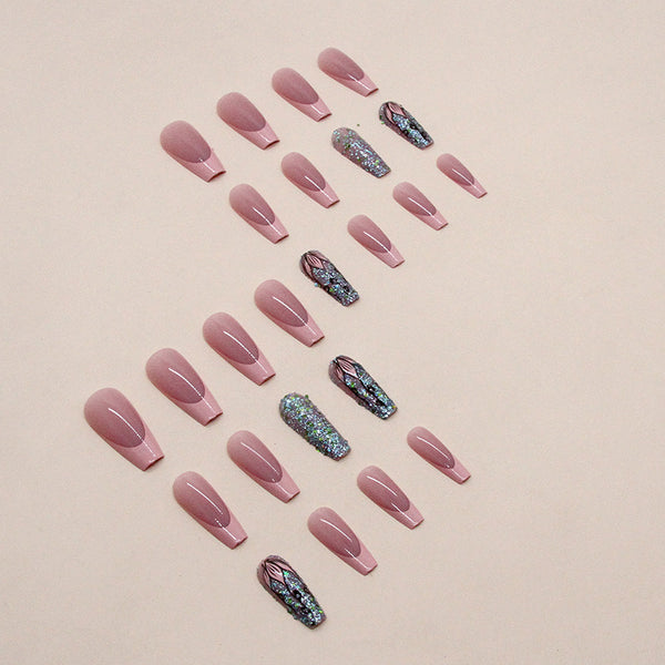12 Sizes-24 Pcs Press On Nails W1164