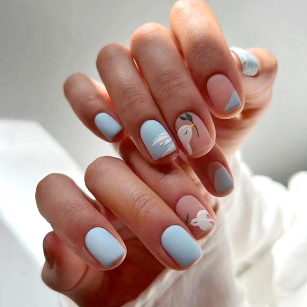 12 Sizes-24 Pcs Press On Nails W989