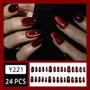 12 Sizes-24 Pcs Press On Nails Y221