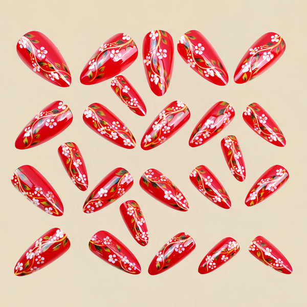 12 Sizes-24 Pcs Press On Nails Y1787