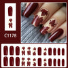 12 Sizes-24 Pcs Press On Nails C1178