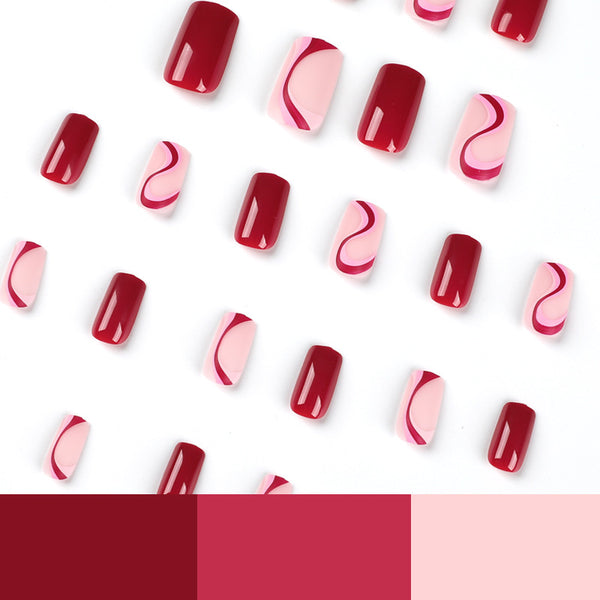 12 Sizes-24 Pcs Press On Nails JP2263