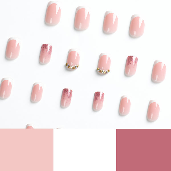 12 Sizes-24 Pcs Press On Nails JP2708