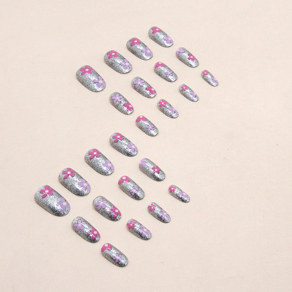 12 Sizes-24 Pcs Press On Nails W669