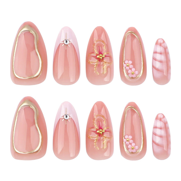 12 Sizes-24 Pcs Press On Nails JP3514