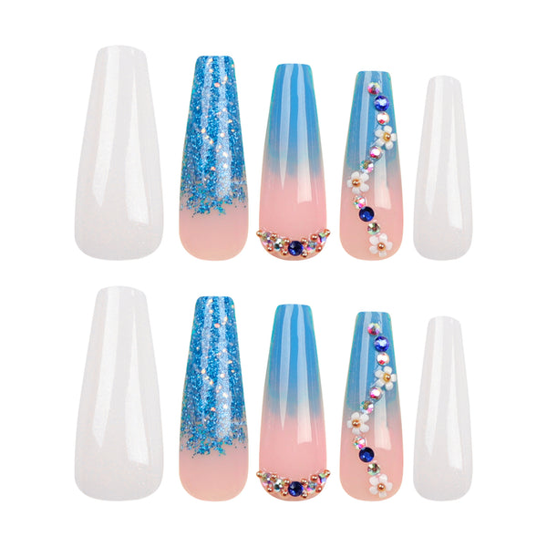 12 Sizes-24 Pcs Press On Nails JP2927