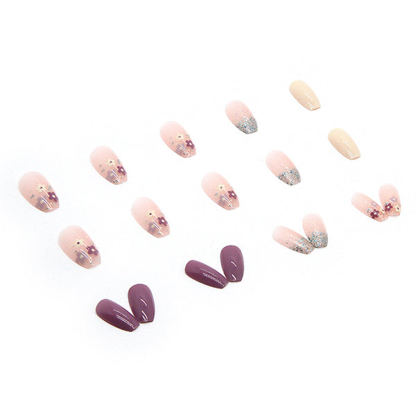 12 Sizes-24 Pcs Press On Nails R474