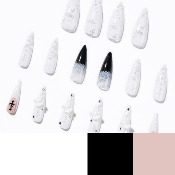 12 Sizes-24 Pcs Press On Nails JP4353