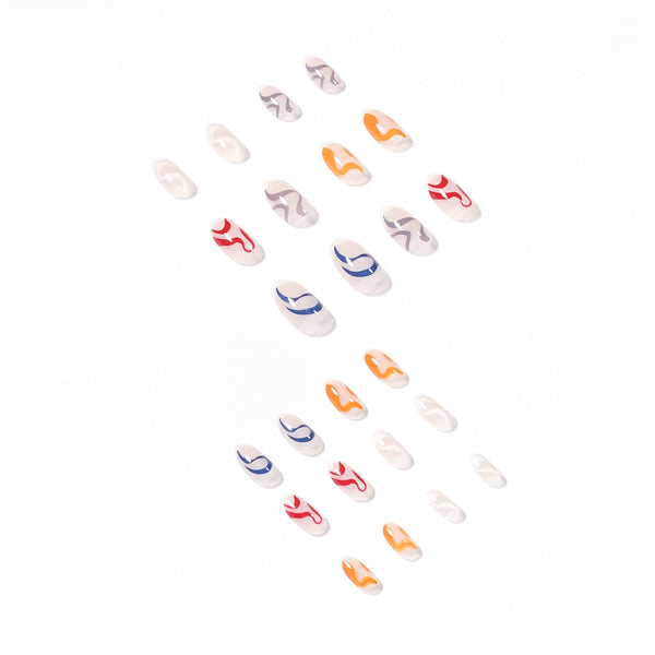 12 Sizes-24 Pcs Press On Nails JP1413